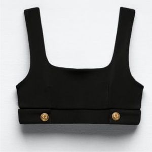 BNWT Zara Buttoned Ottoman Top